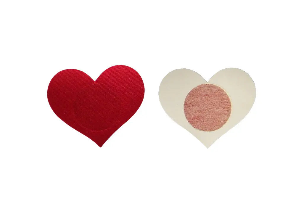 5 Pair Breast Petals Heart Shape Adhesive Nipple Covers Breasts Petals and Sticker Emptied Chest Breast Petals 4 Colors